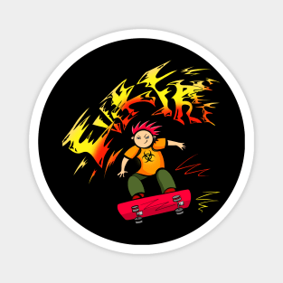 Skateboarder graffitti Magnet